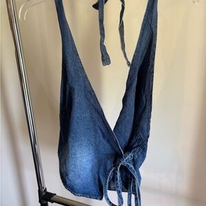 SHEIN Blue Denim Tank Top